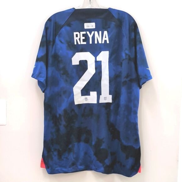 USA Men's Soccer 2022 Away Jersey - Reyna #21 Sz XL NWT - Picture 4 of 9